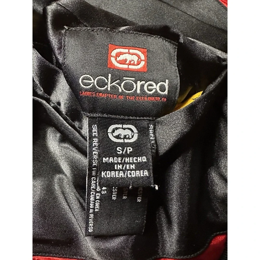 Ecko Red Ecko Unltd Jacket Reversible Youth Small Red Black Quilted‎ Full Zip